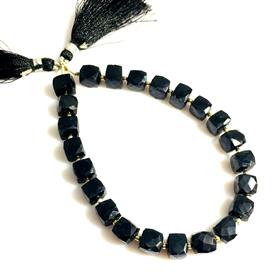 Onyx Cushion Box Shape Gemstone Beads Briollets 10 Inches Strand