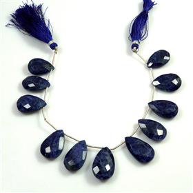 Natural Pear Shape Sodalite Gemstone Beads 10 Inches Lines For Wholesale