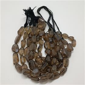 Wholesale Smokey Quartz Gemstone Tumble Beads 16 Inches Length