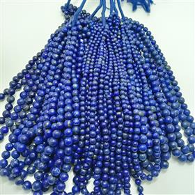 Wholesale Lapis Lazuli Round Gemstone Beads 16 Inches Length