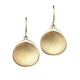 18k Gold Matt Plated Statement Brass Earrings