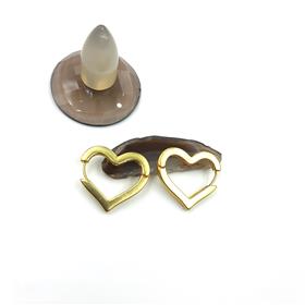 Wholesale 18k Gold Plated Heart Shape Hoop Earrings