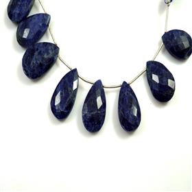 Natural Pear Shape Sodalite Gemstone Beads 10 Inches Lines For Wholesale