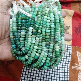 Chrysoprase Roundel Gemstone Beads 16 Inches Strand