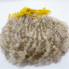 Wholesale Golden Rutile Round Gemstone Beads 16 Inches Length