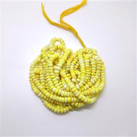 Wholesale Yellow Dyed Opal Gemstone Roundel Beads 16 Inches Length
