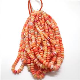 Wholesale Orange Dyed Opal Gemstones Beads 16 Inches Strand