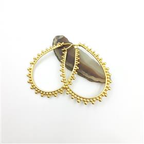 18k Gold Plated Fancy Hoop Earrings