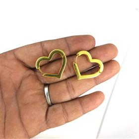 Wholesale 18k Gold Plated Heart Shape Hoop Earrings