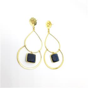 Wholesale Black Onyx Gemstone Hanging Dangle Earrings