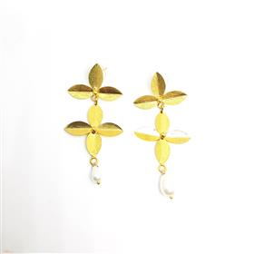 Wholesale Hanging Pear Gemstone Long Dangle Earrings