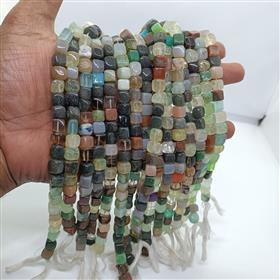 Natural Multi Gemstone Square Box Beads