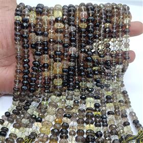 Natural Faceted Smoky Quartz Faceted Gemstone Beads