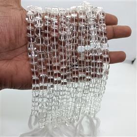 Crystal Quartz Gemstone Cushion Box Beads